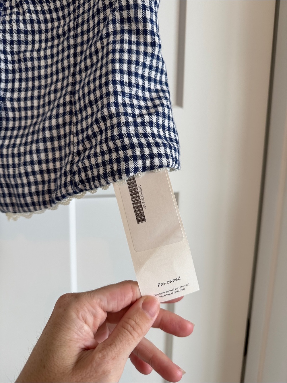 Reformation linen gingham shirt vest button down - Picture 2 of 4